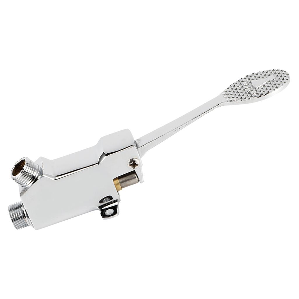 G1/2 Thread Floor Mount Foot Pedal Valve for Hospital Laboratory Factory Water Faucet