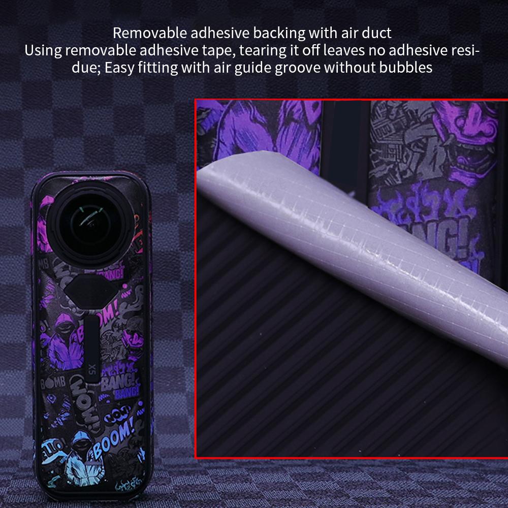 Anti-scratch Body Frame Protective Film For Insta360 X5 Decals Decoration PVC Sticker For Insta360 X5 Sports Camera Accessories
