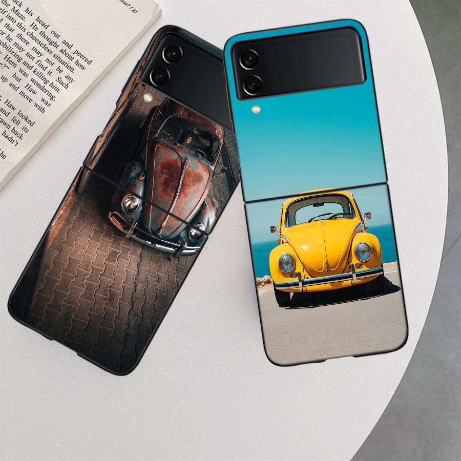 I Like the Beetle Phone Case For Samsung Z Flip 7 6 5G Galaxy Z Flip 5 4 3 Black Hard Cell Cover Luxury PC Shell Coque