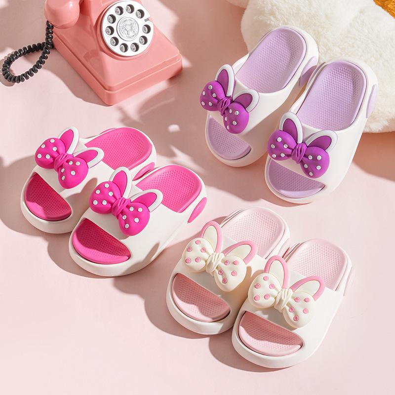 Little Princess Girls' EVA Bow Knot Sandals - Soft Sole for Indoor/Outdoor Wear