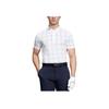 FILA Golf Series All Over Check Pattern Pullover Sports Short Sleeve Polo Shirt Men Polo Shirts Jade-White A11M425104FWT
