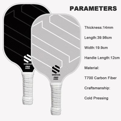 T700 Carbon Fiber Professional Pickleball Paddle Fiber Hot Stamping Pickle Ball Bat Paddle Rough Surface With Abrasive Grain