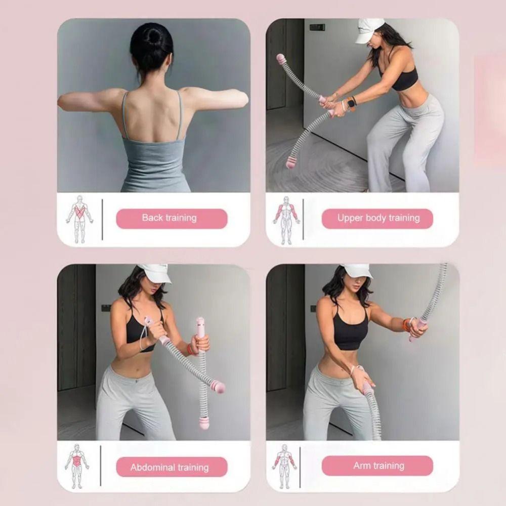 2Pcs Non-Slip Handle Ropeless Battle Ropes Portable Ergonomic Grip Cordless Arm Exerciser Quiet Adjustable Arm Wrestling Trainer