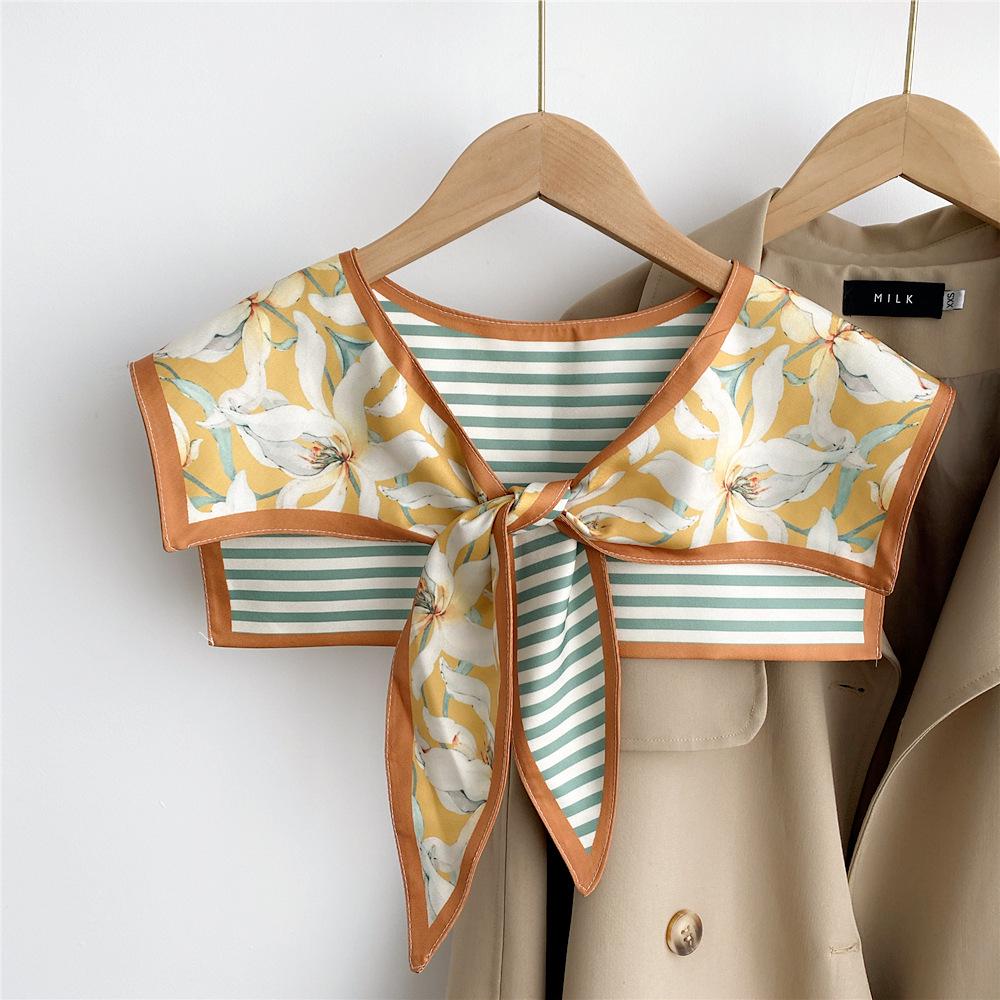 Silk Scarf Shawl for Women - Versatile Double-Layer Neck Protection for Spring, Autumn, and Summer
