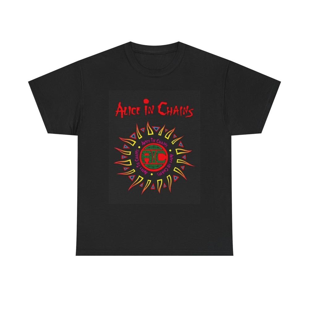 Alice In Chains Graphic T Shirt Retro Rock Band Merch Unisex Heavy Cotton Tee Unisex T-Shirt S