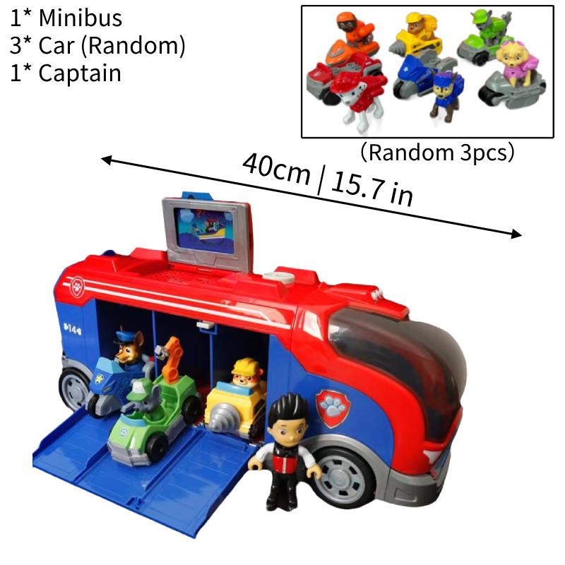 Cute Dog Themed Pullback Bus Toy 32.5cm Bright Colors For Kids Learning Fun