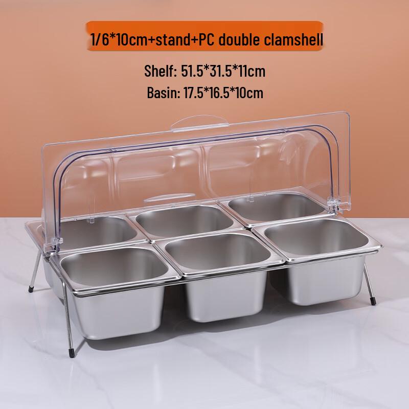 Handun Commercial Milk Tea Ingredient Organizer with PC Flip Lids