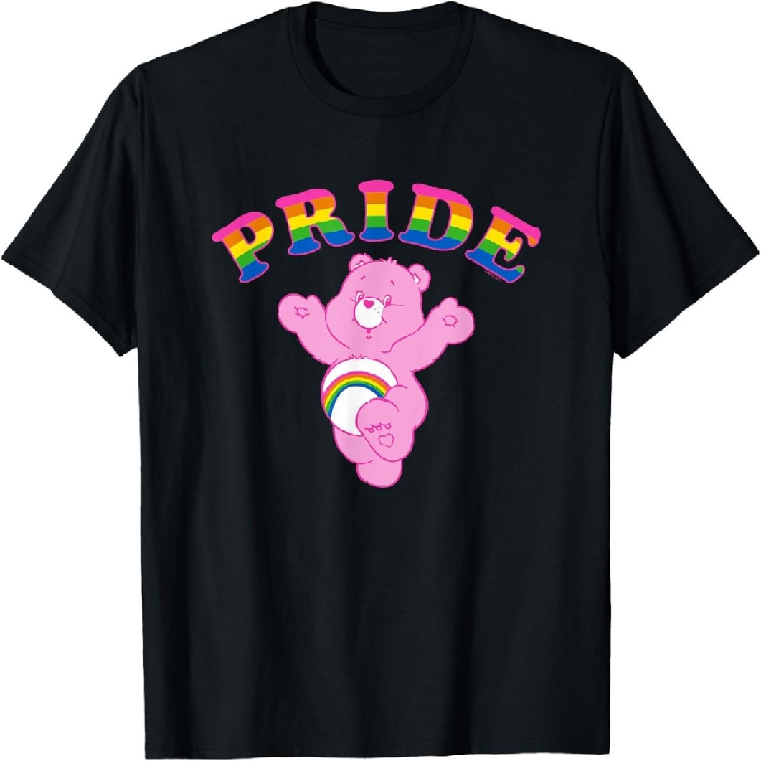 Care Bears Rainbow Pride Cheer Bear Retro Cartoon T-Shirt S