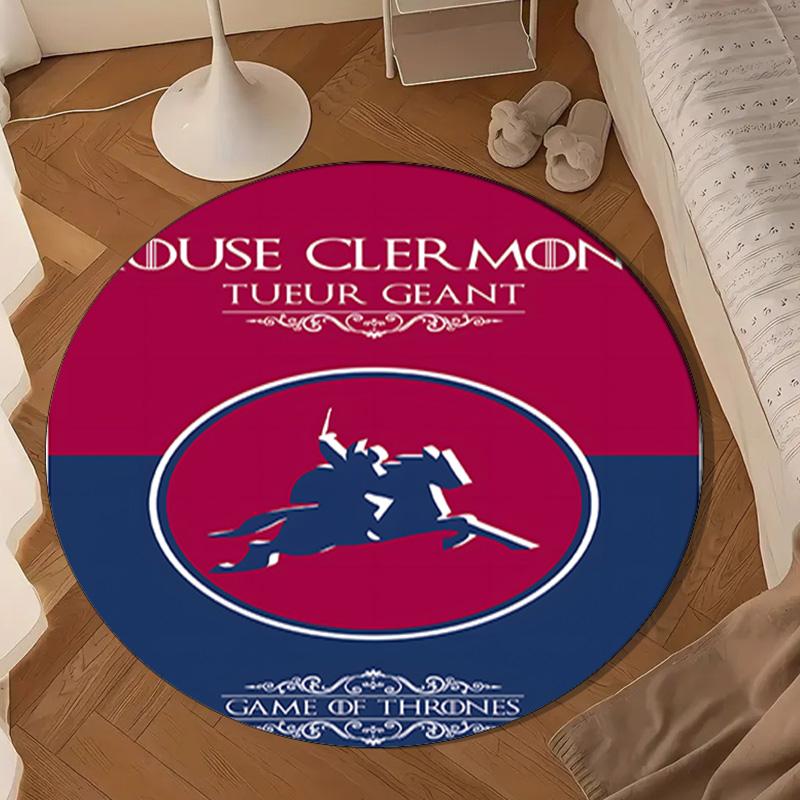 1PC Clermont 63 Design Round Rug for Livingroom,Bedroom, Palyroom, Chair Rug, Area rug, Circle Carpet, Large Size Fan Christmas gift