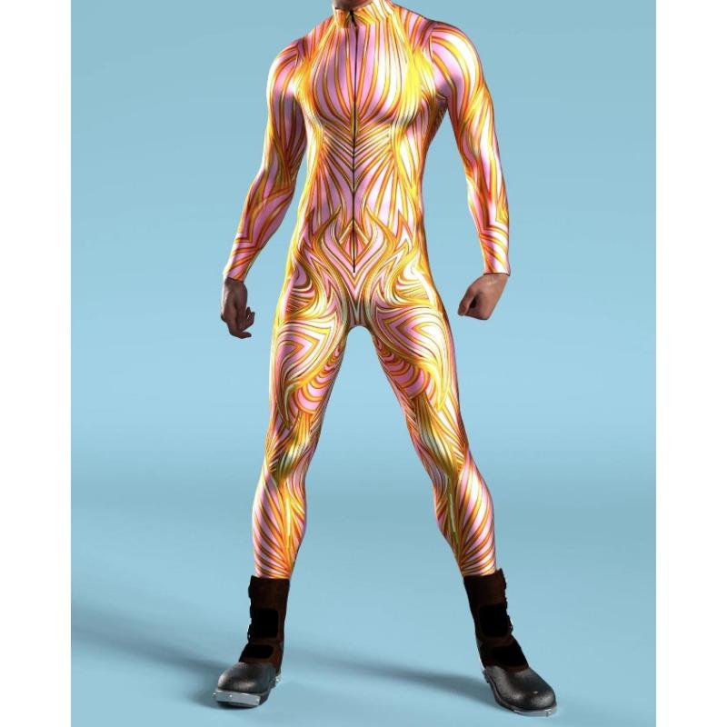 Mecha 3d Print Catsuit Adult Men Zipper Jumpsuit Zentai Bodysuit Game Party Costume Female Cosplay Outfit 2024