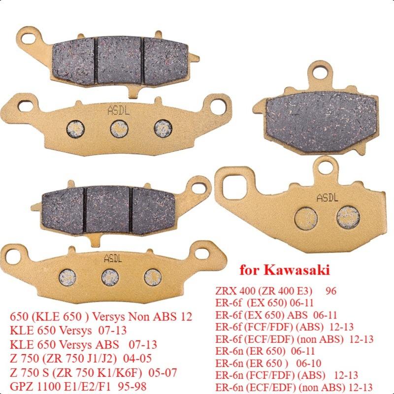 Motorcycle Front Rear Brake Pads Kit for Kawasaki Z750 ZR750  2004-2005 Z750S 2005-2007 GPZ 1100 GPZ1100 1995-1998