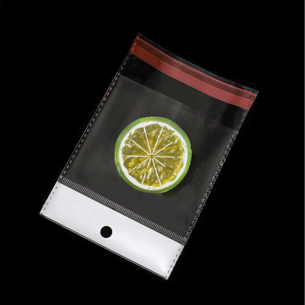 In Stock: Custom Printed Self-Adhesive OPP Jewelry Bags, 16-18cm Wide, Transparent Plastic with Sticker