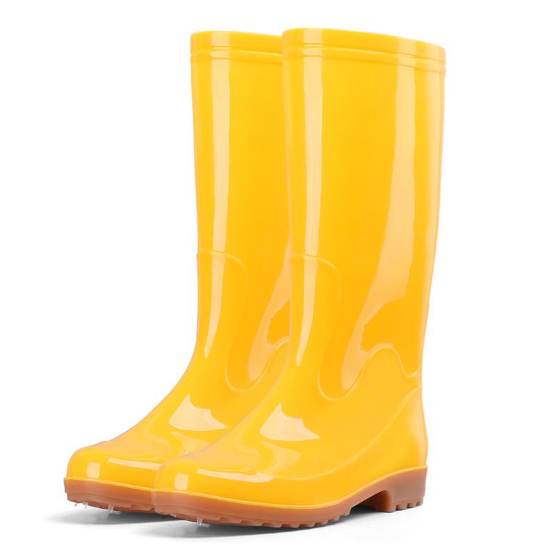 Food Factory Hygiene Boots White Yellow Non-slip High Tube Rain Shoes Medium Tube Short Tube Kitchen Farm Work Water Shoes