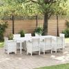 Garden Table White 250 x 100 x 73 cm Poly Rattan