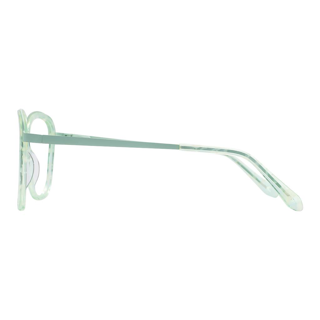 Big Round Acetate Women Clear Cat Eye Spectacle Full Rim Transparent Glasses Frame With Spring Hinge For Prescription Lenses
