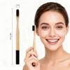 Custom Logo and Packaging Color Painted Round Handle Adult Soft Bristle Eco Biodegradable Bamboo Toothbrush