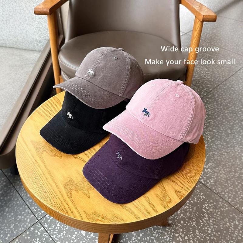 1Pcs Fashion Cartoon Fox Embroidery Baseball Caps Men Women Hip Hop Hat Summer Breathable Sun Mountaineering Hat