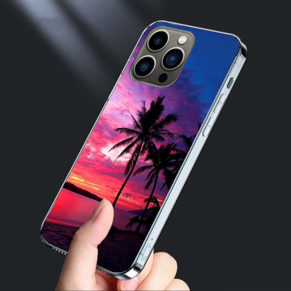 

Sunset at the seaside in summer Phone Case For Iphone 16 15+ Pro Max 17 Air 14 Plus 16E 13 Pro 12 Mini 11 Cover iPhone 14 Pro