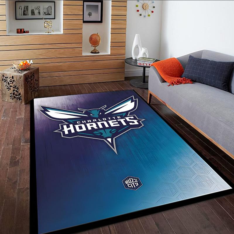 Charlotte Logo Art Carpet, Kitchen Rugs, Yoga Mat, Non-Slip Mats, Rug for Bathroom, Living Room bedroom, Camping Rugs Christmas Gift