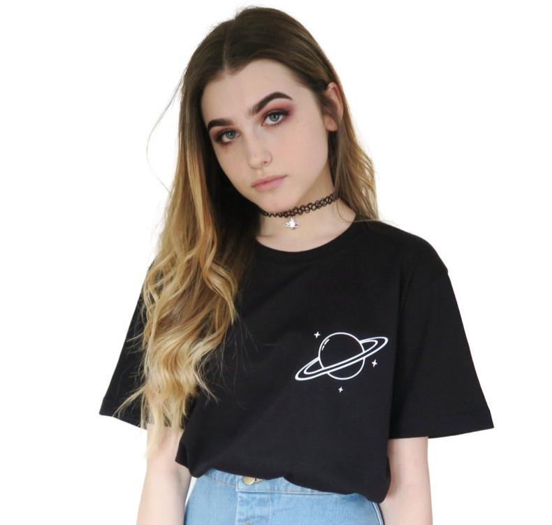 26 Saturn T-shirt - Planet Aesthetic Tumblr Grunge Cute Galaxy Space Unisex Tee Unisex T-Shirt XL
