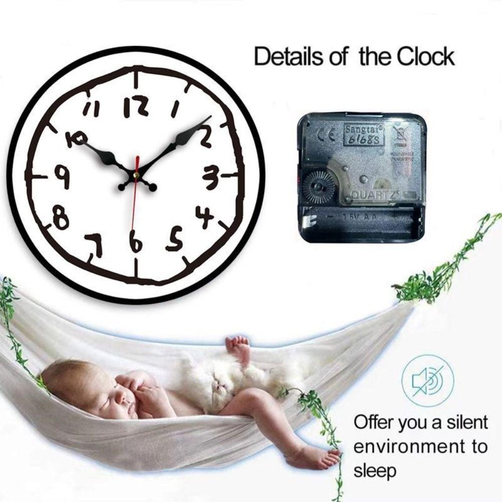 30cm Size Digital Wall Clock Special Design Silent Mechanism Silent Wall Clock Round Shape Minimalist Hanging Wall Clock