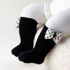 Korean Cute 3D Bow Baby Girls Socks Spring Autumn Soft Cotton Floor Socks Infant Kids First Walkers Newborn Socks