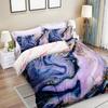 3Pcs Retro Watercolor Marble Bedding Set - Burning Mountain Printed Duvet Cover And Pillowcases (1Pc/2Pcs) - Guest Room