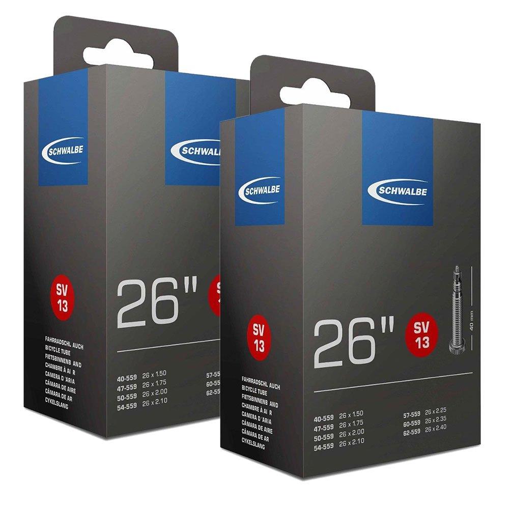 

SCHWALBE 26x1.50/2.40 Tubes with Presta Valves, 13SV, Set of 2 [Parallel Import]