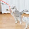 Gato provocando brinquedo silicone mouse cauda gato teaser vara mordida-resistente interativo gato varinha brinquedo para animais de estimação suprimentos