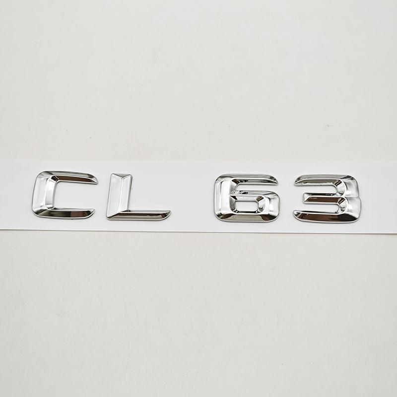 3D ABS Car Letters Sticker Logo CL 63 Badge Rear Trunk Emblem For Mercedes Benz AMG CL63 C215 C216 Tail Marking Accessories