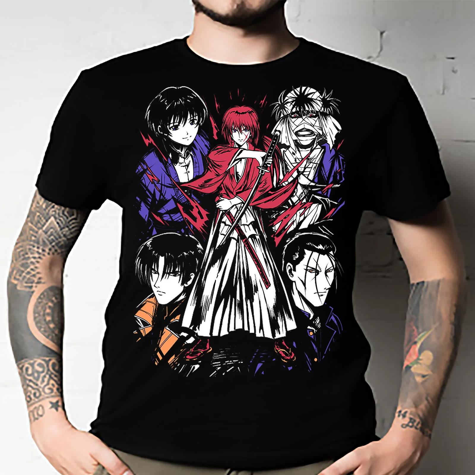 Men s and Women s T-shirts Rurouni Kenshin Samurai Himura S