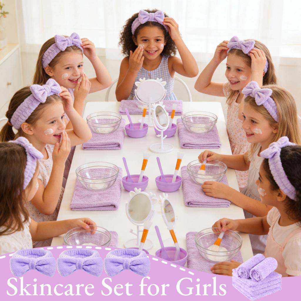 6/8/10/12/14/16Sets Spa Party Supplies for Girls Birthday Party DIY Kids Birthday Party Supplies Favors Sleepover Pyjama Party