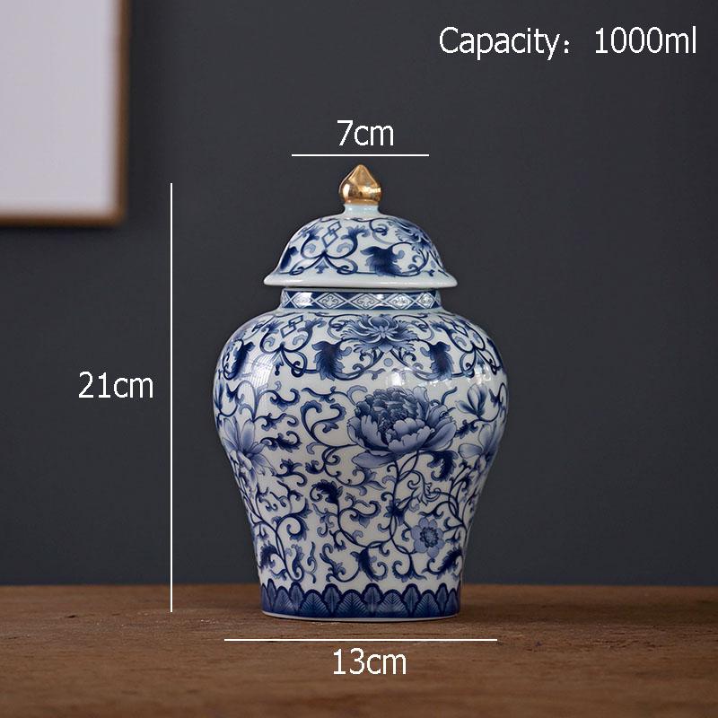 Enamel Color General Jar Ceramic Candy Jar Tea Caddy Cosmetic Containers Classical Porcelain Storage Jars Vintage Home Decor