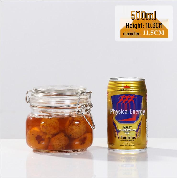 Food-Grade Glass Storage Jar for Nuts, Grains, Wine, Tea, and Honey