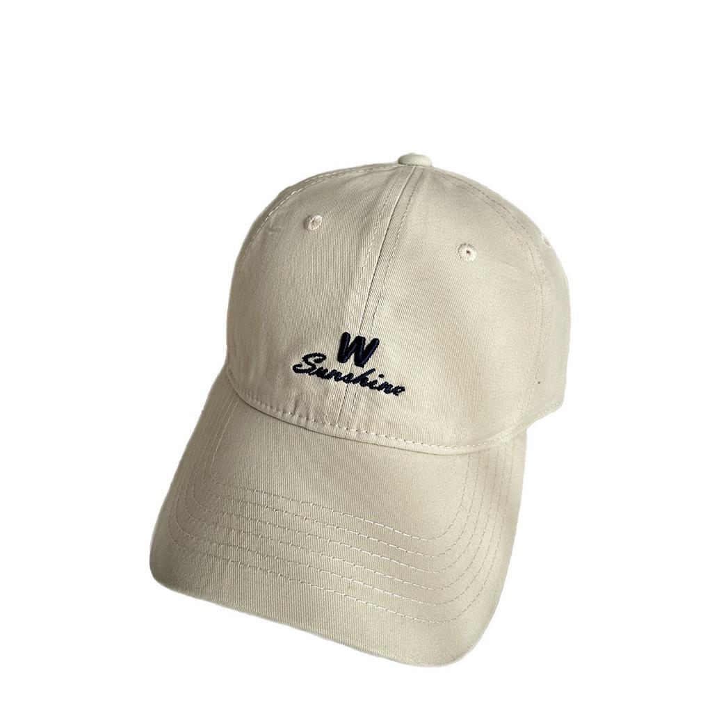 Fashion Hat new baseball cap Korean version embroidered letters show face small cap women's outdoor wide brim sun hat men