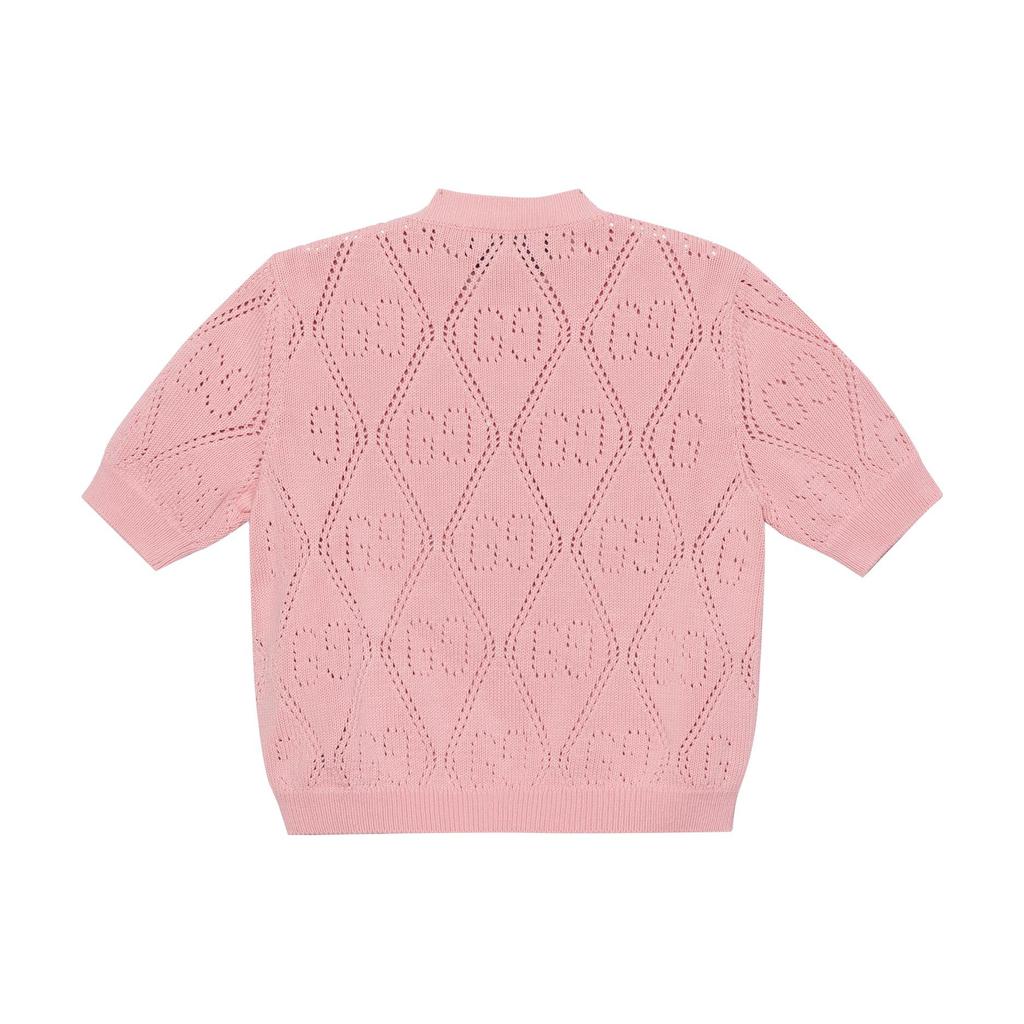 (WMNS) Gucci GG Cotton Beaded Shirt 'Pink' Women's 691710-XKCAT-5307