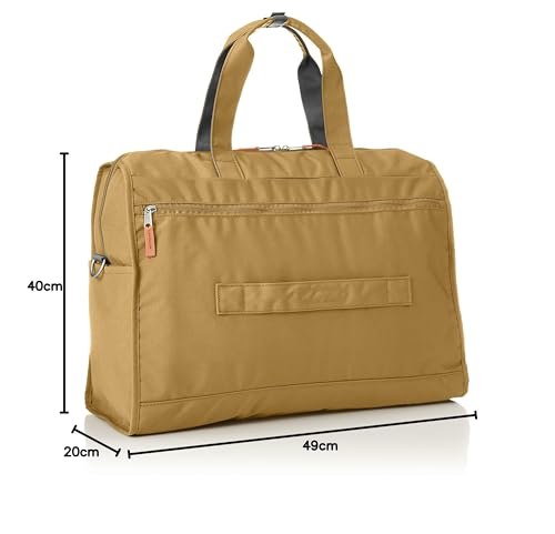 Anello GRANDE 2-Way Boston Bag, A3 Size, Water-Repellent, Lightweight, Multi-Storage, 2-Way Cabin, GTM0178Z, Beige, One Size