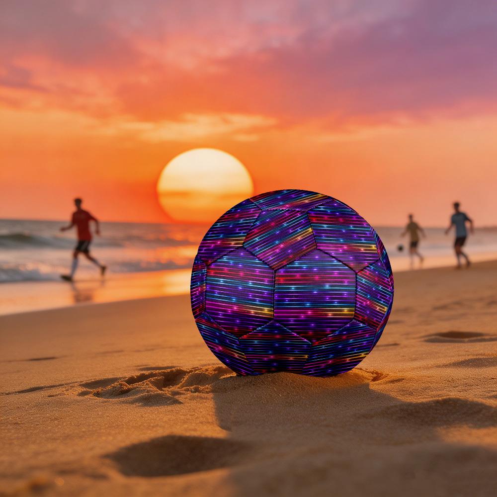 1pc Colorful Lines Background Size 5 Soccer Ball Professional Match Training Football Indoor &Outdoor Sports Ball Lightweight Durable C6522