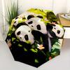 1pc Four Winning Pandas Automatic Opening and Closing Umbrella - Suitable for Various Occasions, Outdoor Activities, Lightweight and Durable