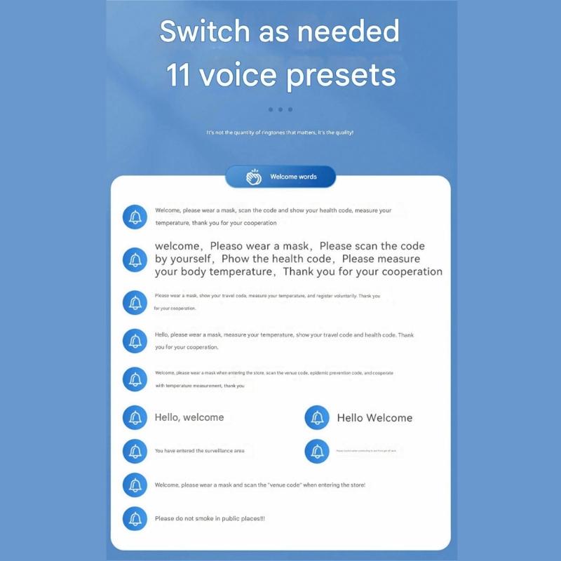 With Human Body Detection Customizable Voice Alerts And In Rechargeable Battery