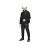 Nike Loose Stand Collar Mid-Waist Solid Color Zip-Up Long Sleeve Casual Sport Suit Kids Sportswear Black FD3058-010