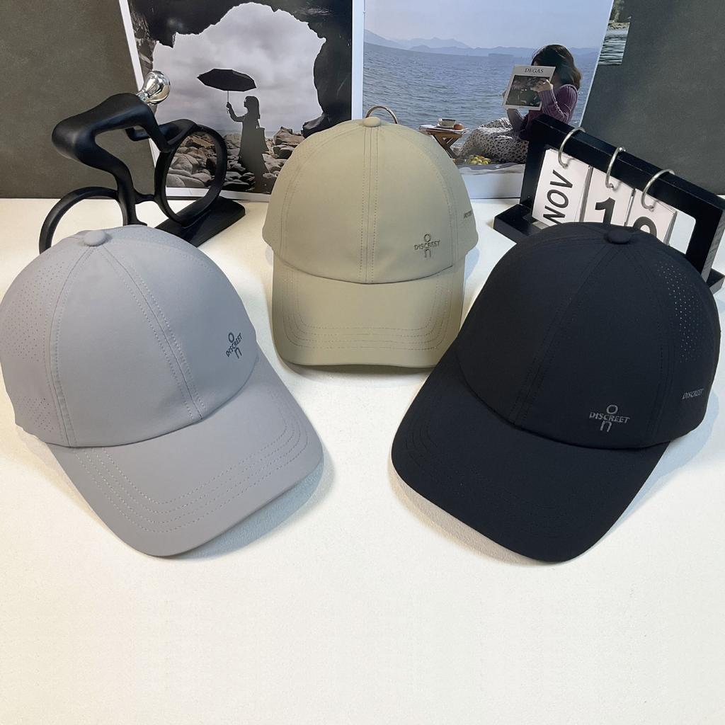 Summer Letter Embroidery Thin Shade Soft Top Baseball Cap Men'S And Women'S Versatile Baseball Hat Tide