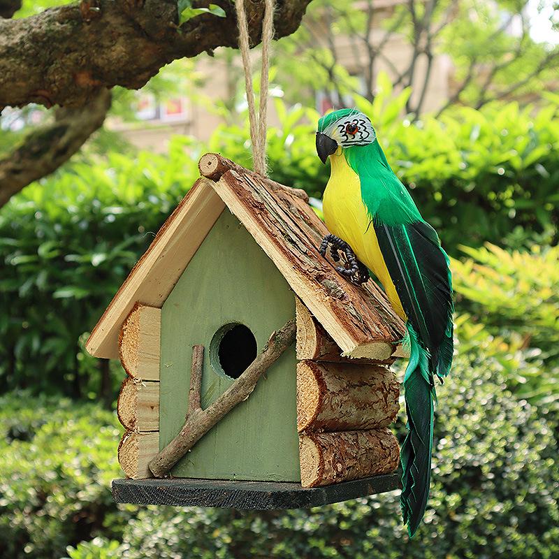 Xianci Outdoor Vogelhaus aus Massivholz: Garten-, Hof- oder Balkondekoration Ornament.
