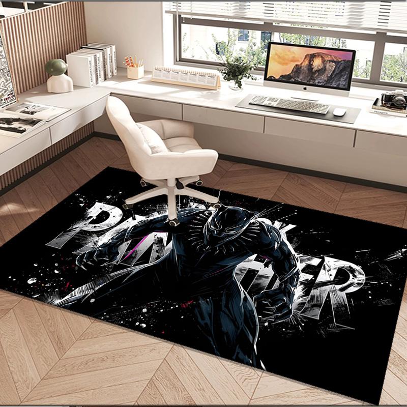 Black panther Area Rug Suitable for Indoor And Outdoor,Carpets for Playroom, Homes, Offices, Living Rooms,Home Decor,Christmas Fan Gift