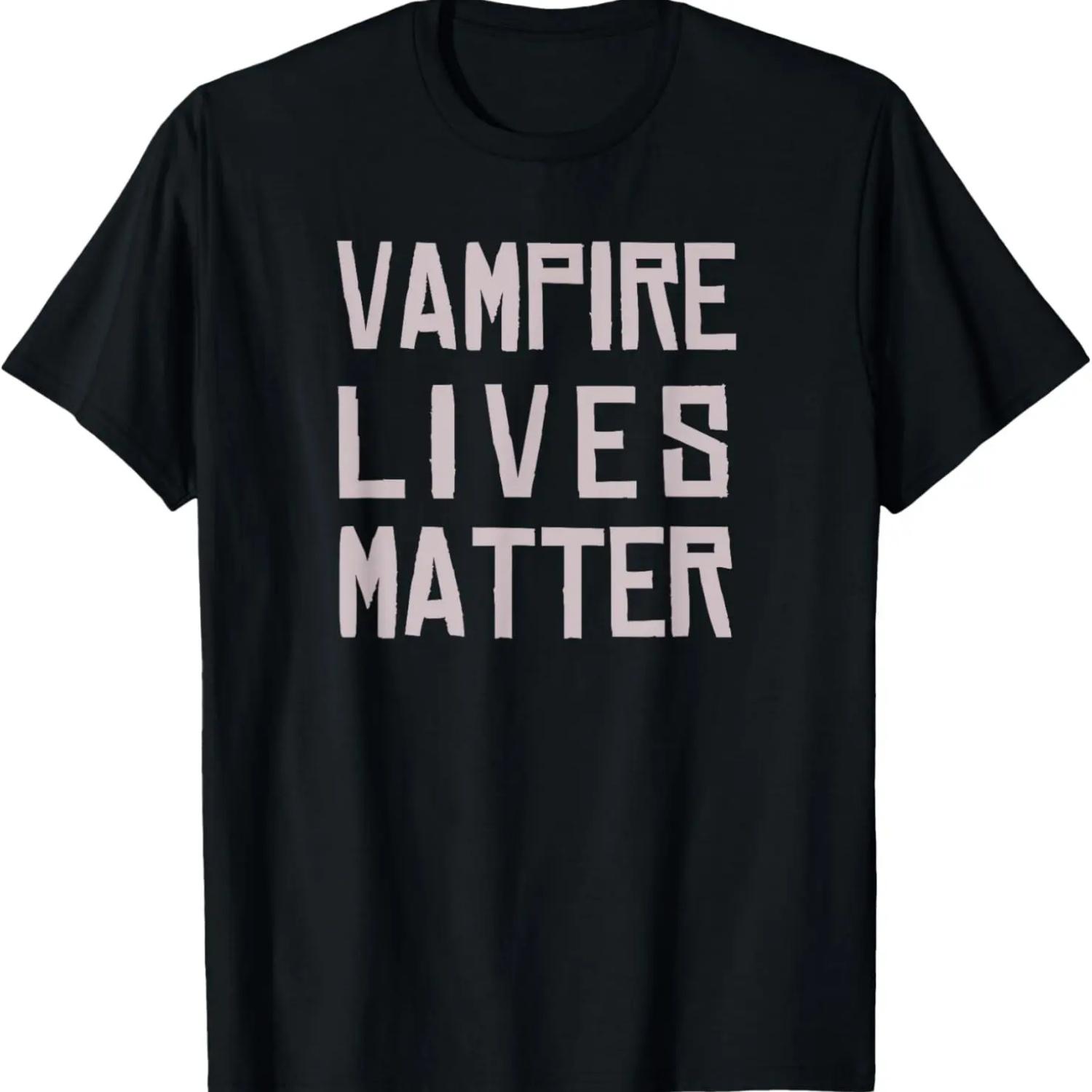 Vampire Lives Matter Halloween Costume T-Shirt S чёрный