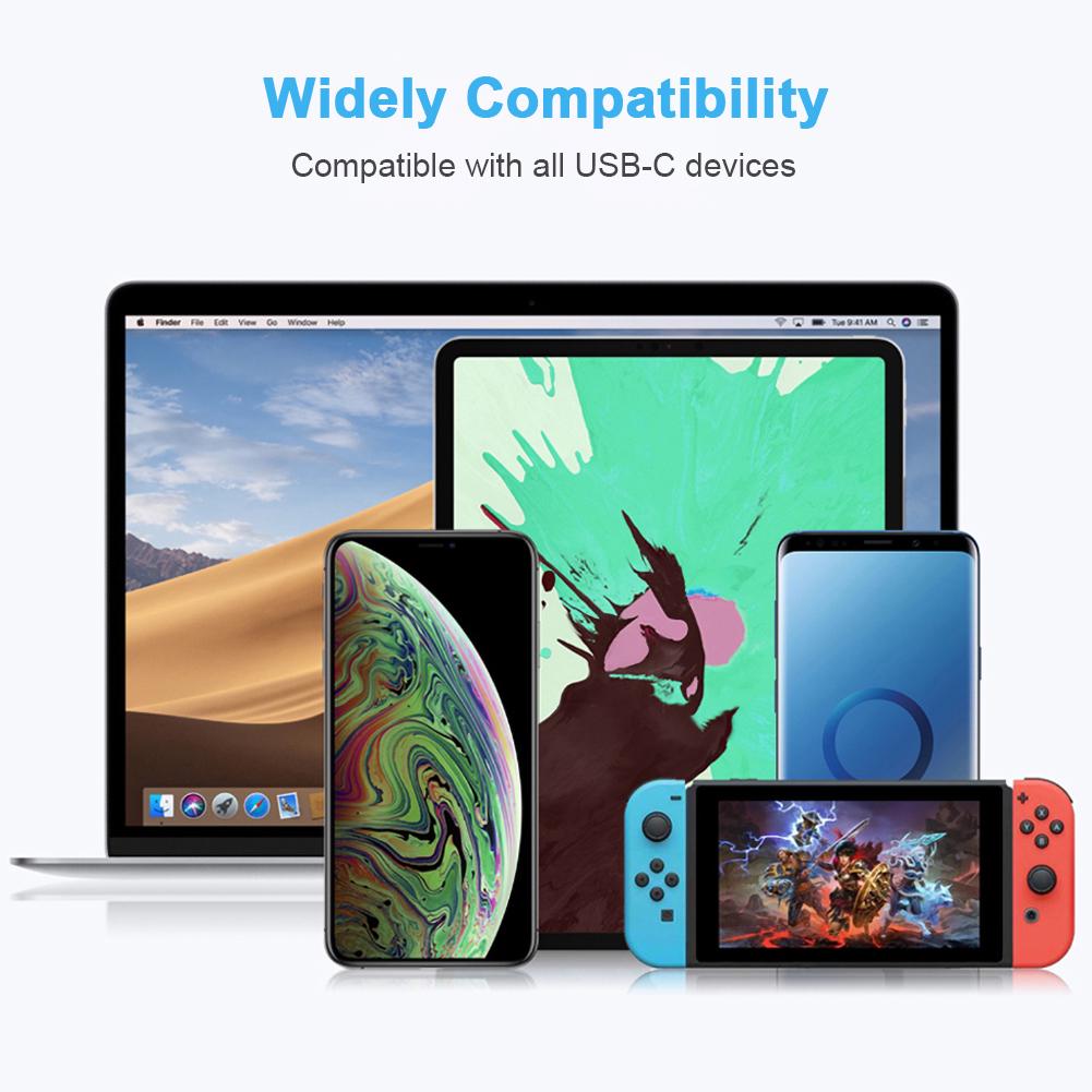 

3-in-1 USB 3.1 Type-C to Compatible with MagSafe 1/2 Converter Magnetic Adapter for MacBook Pro Notebook Smartphone Black