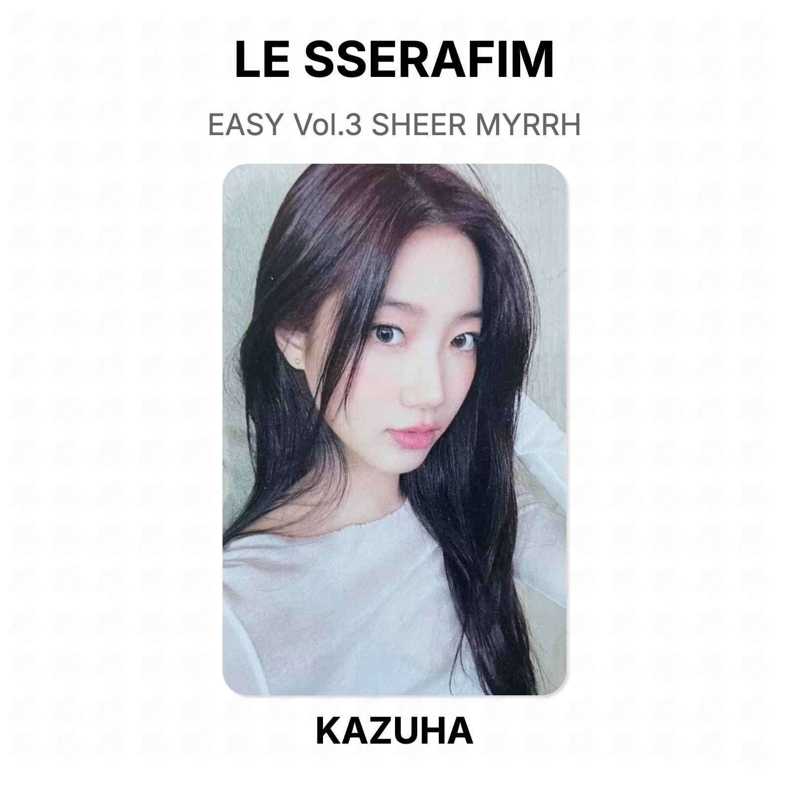 LE SSERAFIM EASY Vol.3 SHEER MYRRH Official Photocard KAZUHA