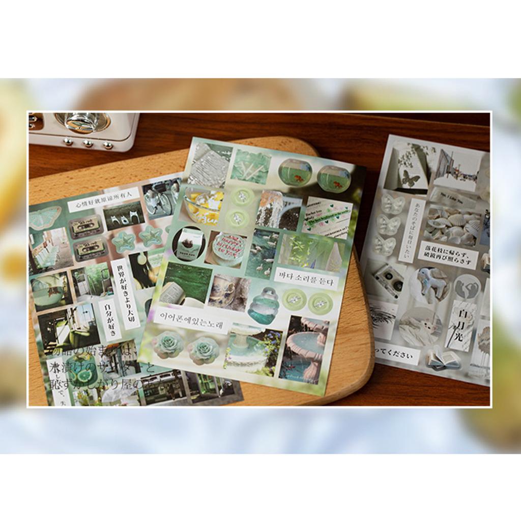 Die-Cut Sticker Book Japanese Styles Sticker Scrapbook Sticker Stationery Sticker Retro Decorative Sticker for Laptop