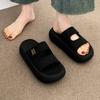 Thick-soled Velcro cool slippers for women's summer wear new height-increasing versatile and thin one-word casual sandals