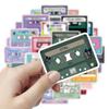 50Pcs/Set Retro Music Album Tapes Series 01 Stickers DIY Fashion Waterproof Doodle Decals Stickers